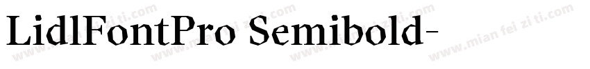 LidlFontPro Semibold字体转换